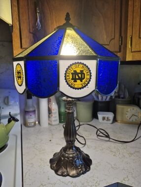 Tiffany Style University Of Notre Dame Lamp